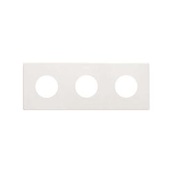 Marco estética mínima para base schuko CLEAN de 3 elementos blanco mate