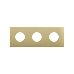 Marco estética mínima para base schuko CLEAN de 3 elementos bronce