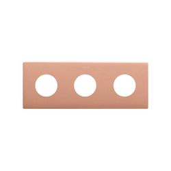 Marco estética mínima para base schuko CLEAN de 3 elementos cobre