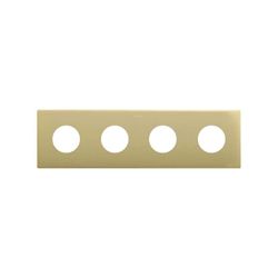 Marco estética mínima para base schuko CLEAN de 4 elementos bronce