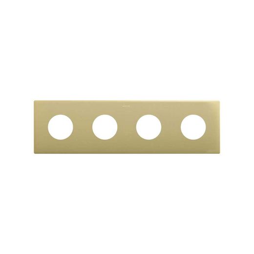 Marco estética mínima para base schuko CLEAN de 4 elementos bronce