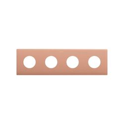 Marco estética mínima para base schuko CLEAN de 4 elementos cobre