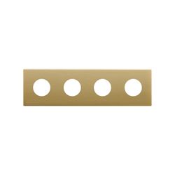 Marco estética mínima para base schuko CLEAN de 4 elementos oro