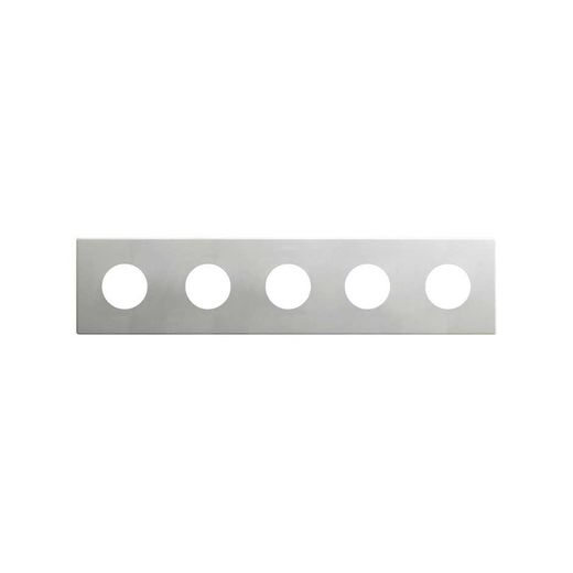 Marco estética mínima para base schuko CLEAN para 5 elementos aluminio