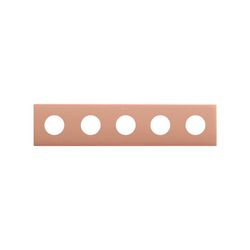 Marco estética mínima para base schuko CLEAN para 5 elementos cobre