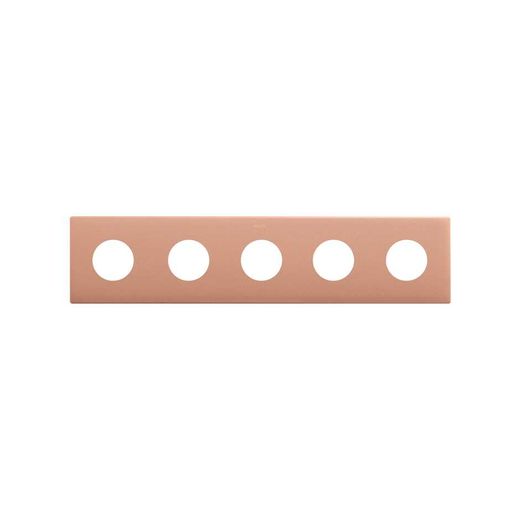 Marco estética mínima para base schuko CLEAN para 5 elementos cobre