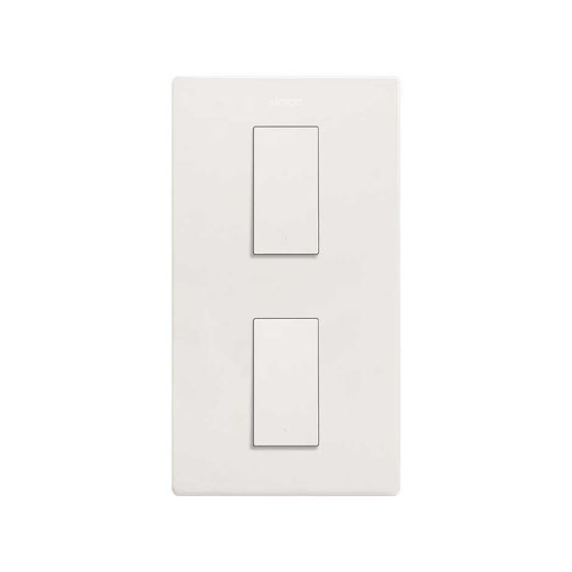 Marco estética mínima vertical para 2 elementos blanco mate