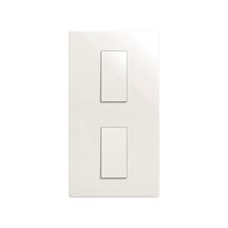 Marco estética mínima vertical para 2 elementos blanco
