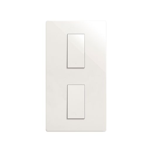 Marco estética mínima vertical para 2 elementos blanco