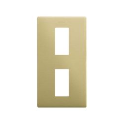 Marco estética mínima vertical para 2 elementos bronce