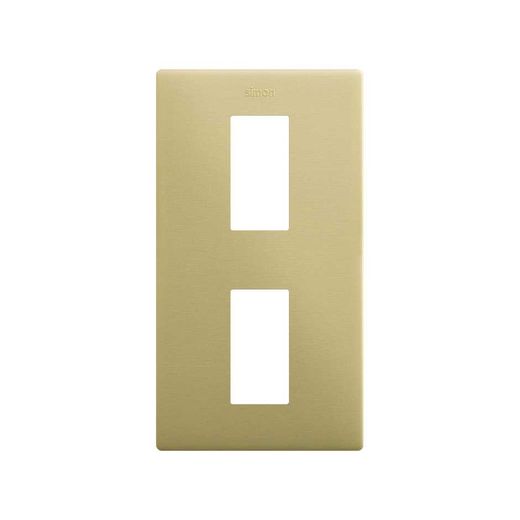 Marco estética mínima vertical para 2 elementos bronce