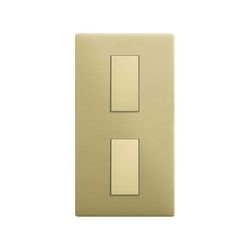 Marco estética mínima vertical para 2 elementos bronce