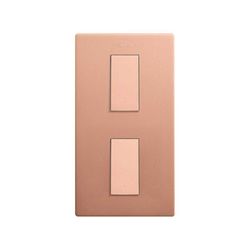 Marco estética mínima vertical para 2 elementos cobre