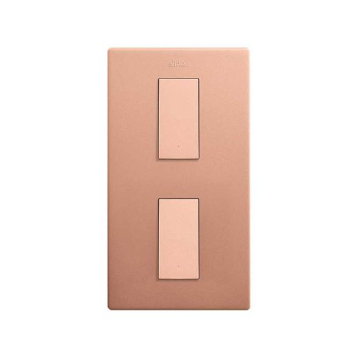 Marco estética mínima vertical para 2 elementos cobre