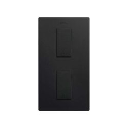 Marco estética mínima vertical para 2 elementos negro mate