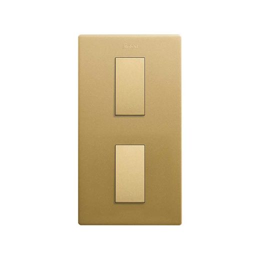 Marco estética mínima vertical para 2 elementos oro