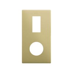 Marco estética mínima vertical para 2 elementos para 1 base de enchufe schuko CLEAN bronce