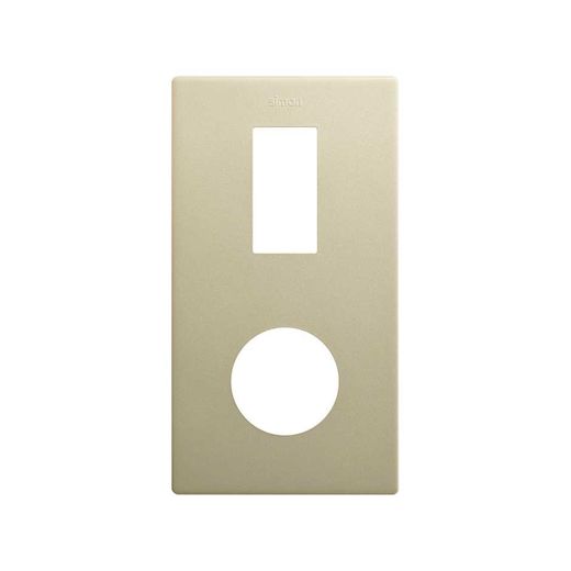 Marco estética mínima vertical para 2 elementos para 1 base de enchufe schuko CLEAN cava
