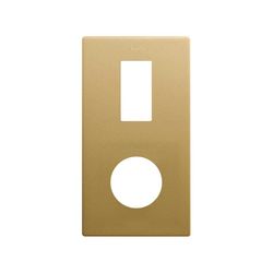 Marco estética mínima vertical para 2 elementos para 1 base de enchufe schuko CLEAN oro