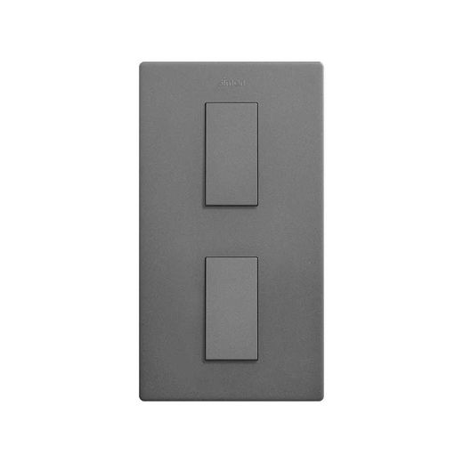 Marco estética mínima vertical para 2 elementos titanio