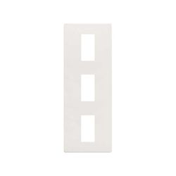 Marco estética mínima vertical para 3 elementos blanco mate