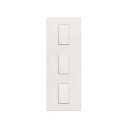 Marco estética mínima vertical para 3 elementos blanco mate