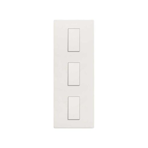 Marco estética mínima vertical para 3 elementos blanco mate