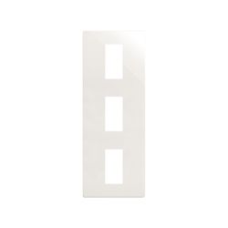 Marco estética mínima vertical para 3 elementos blanco