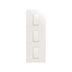 Marco estética mínima vertical para 3 elementos blanco