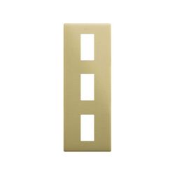 Marco estética mínima vertical para 3 elementos bronce
