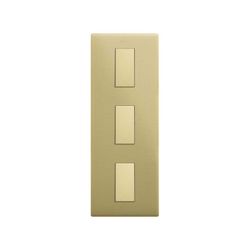 Marco estética mínima vertical para 3 elementos bronce