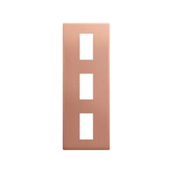 Marco estética mínima vertical para 3 elementos cobre