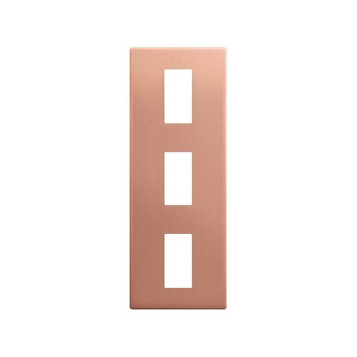 Marco estética mínima vertical para 3 elementos cobre