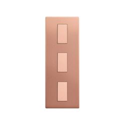 Marco estética mínima vertical para 3 elementos cobre