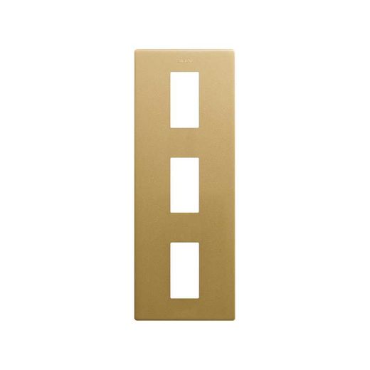 Marco estética mínima vertical para 3 elementos oro