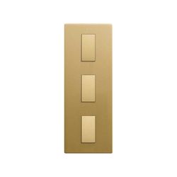 Marco estética mínima vertical para 3 elementos oro