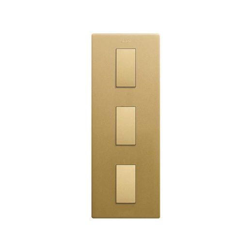 Marco estética mínima vertical para 3 elementos oro