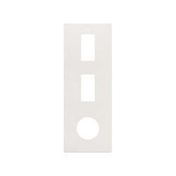 Marco estética mínima vertical para 3 elementos para 1 base de enchufe schuko CLEAN blanco mate