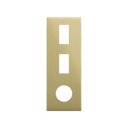 Marco estética mínima vertical para 3 elementos para 1 base de enchufe schuko CLEAN bronce