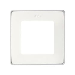 Marco para 1 elemento en color blanco base aluminio Simon 82 Detail Select