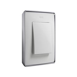 Marco para 1 elemento en color blanco base aluminio Simon 82 Detail Select