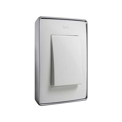 Marco para 1 elemento en color blanco base aluminio Simon 82 Detail Select