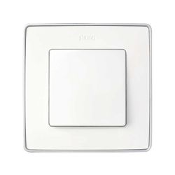 Marco para 1 elemento en color blanco base aluminio Simon 82 Detail Select