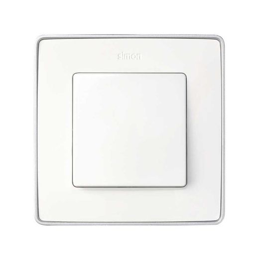 Marco para 1 elemento en color blanco base aluminio Simon 82 Detail Select