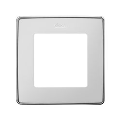 Marco para 1 elemento en color blanco base cromo Simon 82 Detail Select