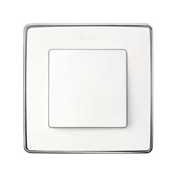 Marco para 1 elemento en color blanco base cromo Simon 82 Detail Select