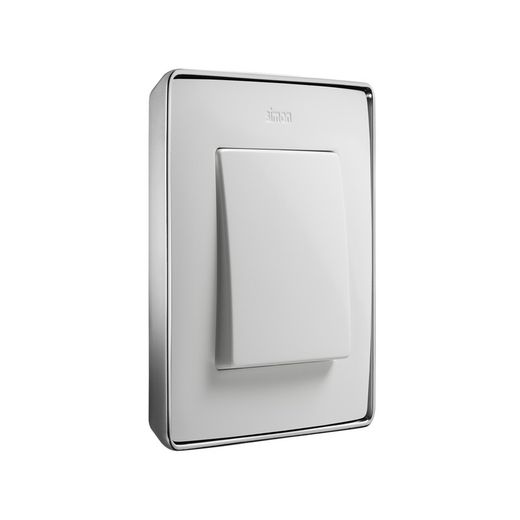 Marco para 1 elemento en color blanco base cromo Simon 82 Detail Select