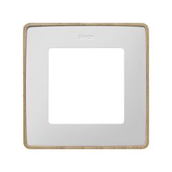 Marco para 1 elemento en color blanco base madera haya Simon 82 Detail Select
