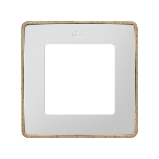 Marco para 1 elemento en color blanco base madera haya Simon 82 Detail Select