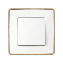 Marco para 1 elemento en color blanco base madera haya Simon 82 Detail Select
